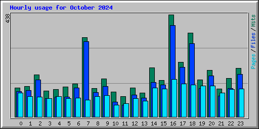 Hourly usage for October 2024