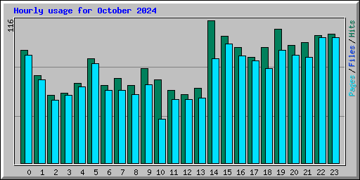 Hourly usage for October 2024